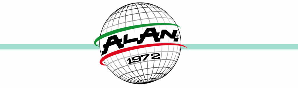 Das Markenlogo von Alan Bikes wird dargestellt