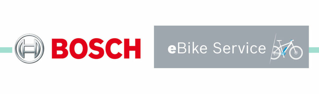 Das Markenlogo von Bosch eBike Service wird gezeigt.
